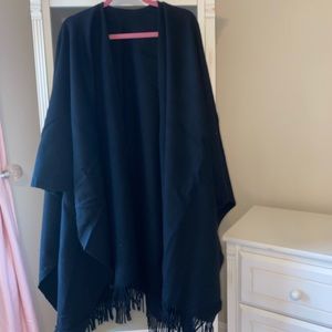 Saks Fifth Avenue 100% Lambswool Shawl in Black